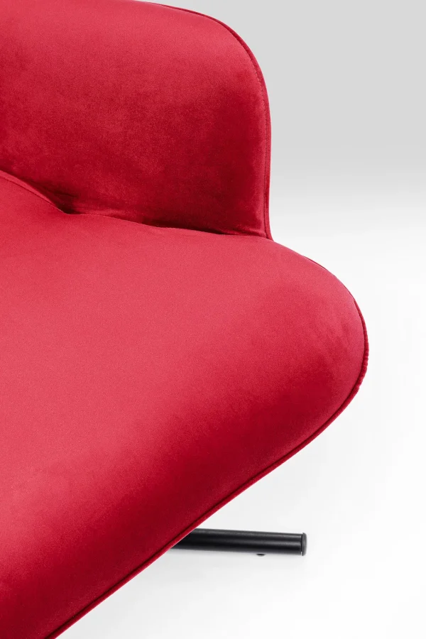 Poltrona girevole Oscar velluto rosso - KARE