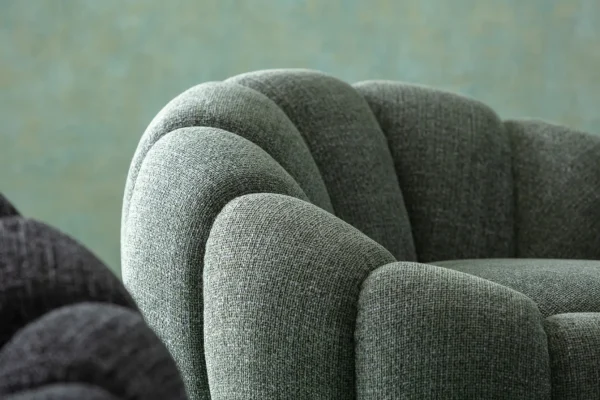 Poltrona girevole Peppo Bloom Melange Verde - KARE