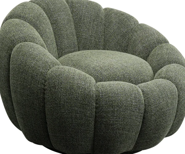 Poltrona girevole Peppo Bloom Melange Verde - KARE