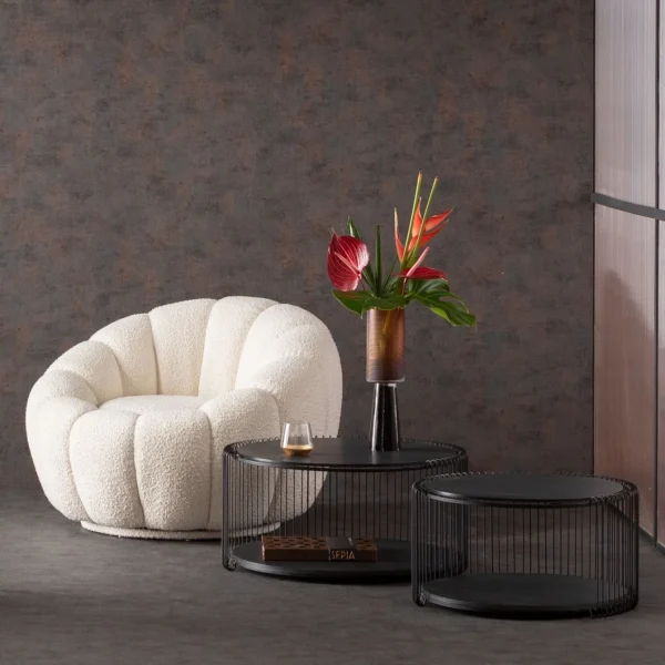 Poltrona girevole Peppo Bloom Bianco - KARE
