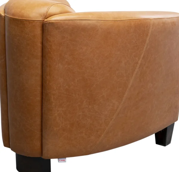 Poltrona Lounge Cigar Pelle Marrone Chiaro - KARE