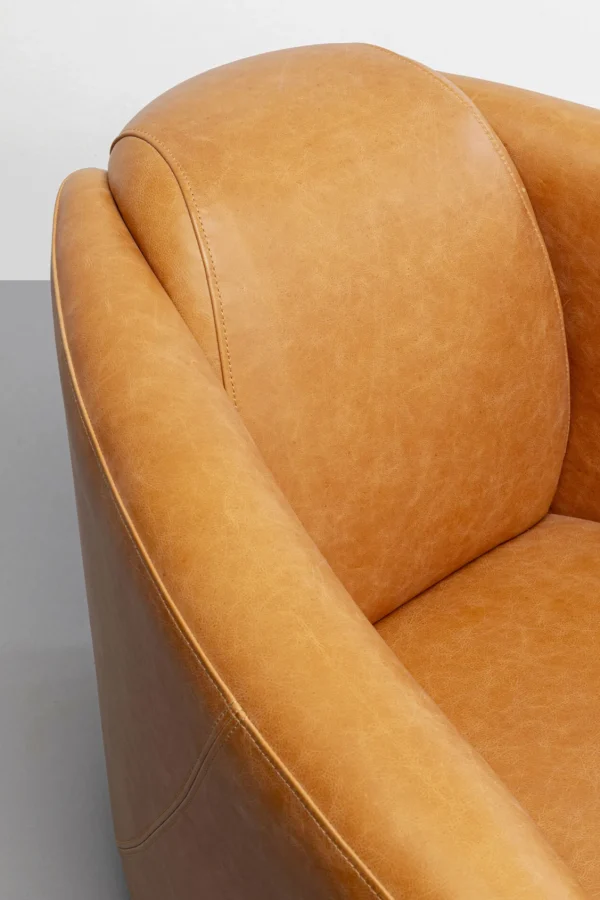 Poltrona Lounge Cigar Pelle Marrone Chiaro - KARE