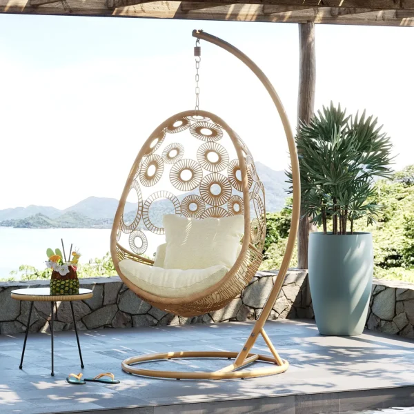 Poltrona pendula Ibiza naturale - KARE
