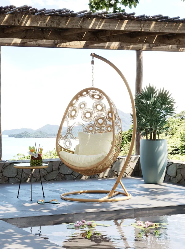Poltrona pendula Ibiza naturale - KARE
