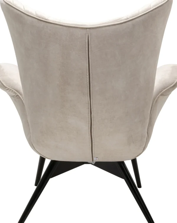 Poltrona Tudor Velluto Crema - KARE