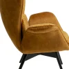 Poltrona Tudor Velluto Oro Marrone - KARE
