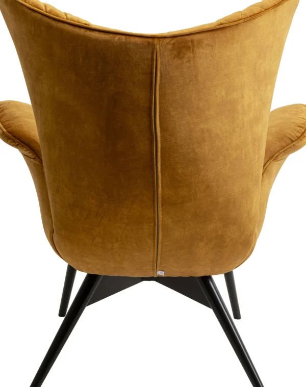 Poltrona Tudor Velluto Oro Marrone - KARE