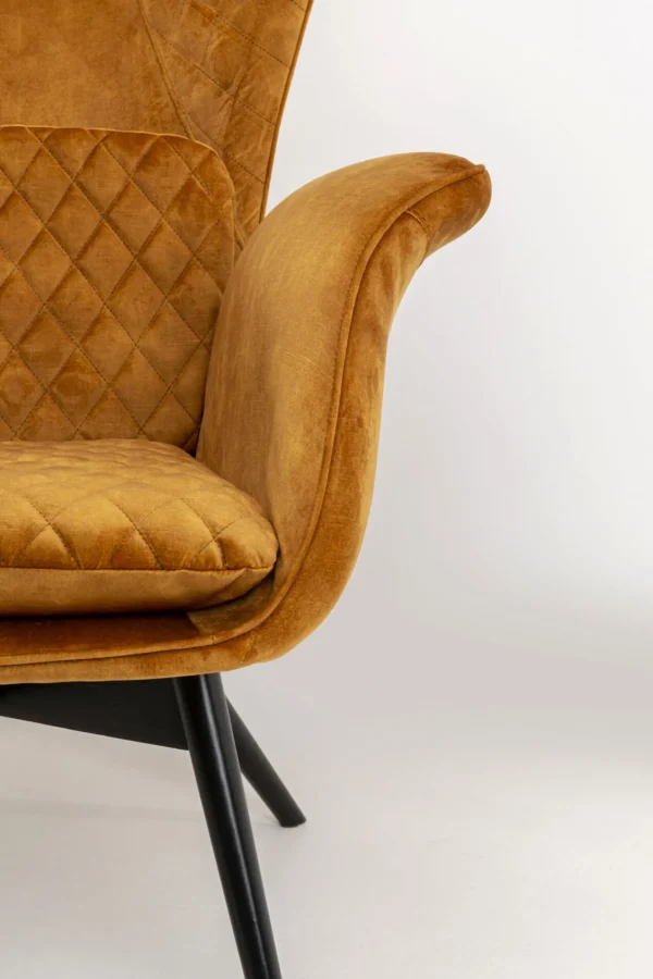 Poltrona Tudor Velluto Oro Marrone - KARE