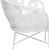 Poltroncina outdoor "Ibiza" 75x78cm bianca con cuscino - KARE