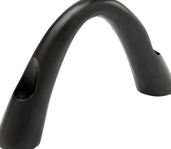 Portacandele Bow Duo nero 13cm - KARE