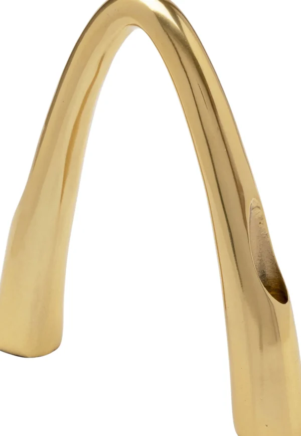 Portacandele Bow Duo oro 25cm - KARE