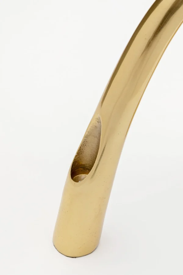 Portacandele Bow Duo oro 25cm - KARE