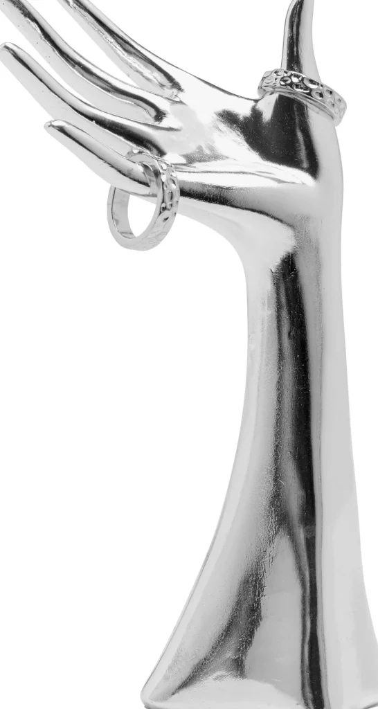 Portagioie Hand argento 10x20cm - KARE