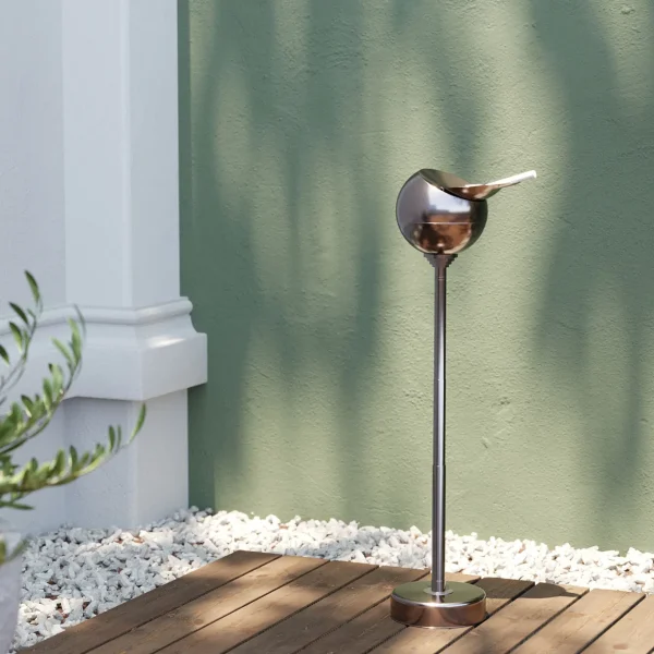 Posacenere A Stelo Spheric Cromo - KARE