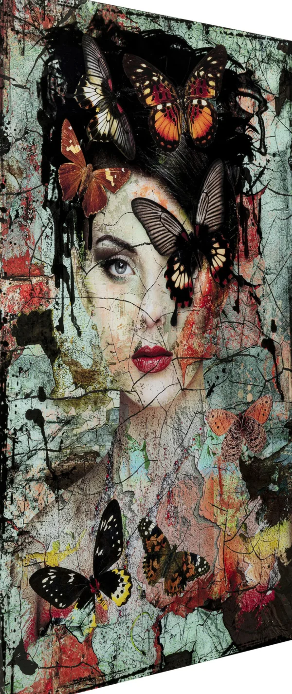 Quadro in vetro Lady Butterfly 100x150cm - KARE