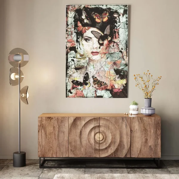 Quadro in vetro Lady Butterfly 100x150cm - KARE
