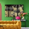 QUADRO IN VETRO METALLIC PALMS 180X120CM - KARE