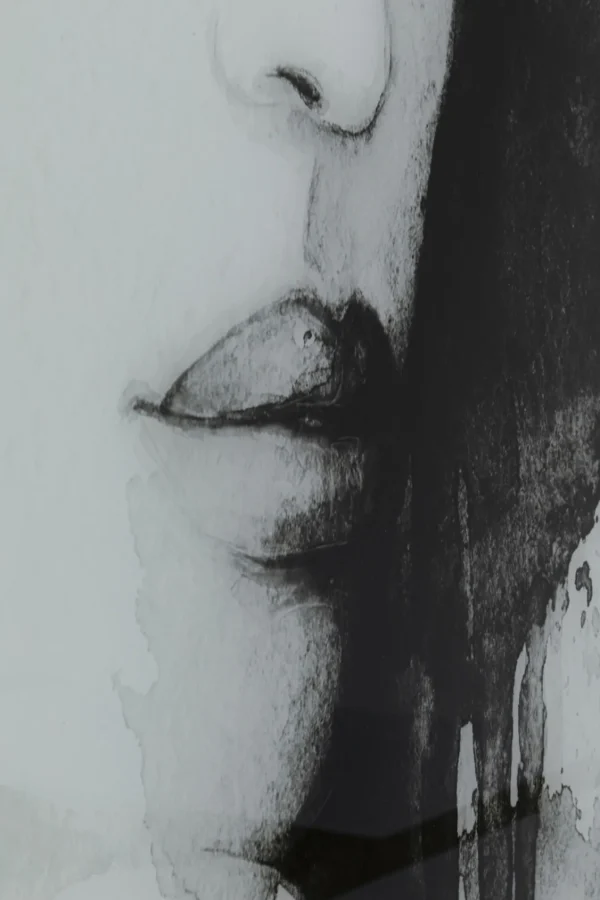 Quadro in vetro Smokey Face 100x150cm - KARE