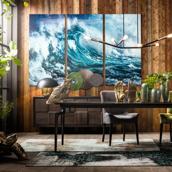 Quadro in vetro Triptychon wave 240x160 cm (3/set) - KARE