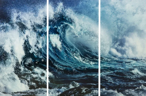 Quadro in vetro Triptychon wave 240x160 cm (3/set) - KARE
