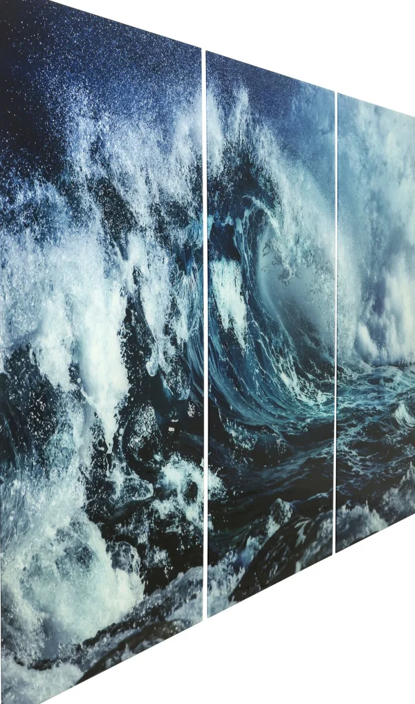 Quadro in vetro Triptychon wave 240x160 cm (3/set) - KARE