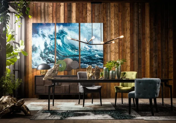 Quadro in vetro Triptychon wave 240x160 cm (3/set) - KARE