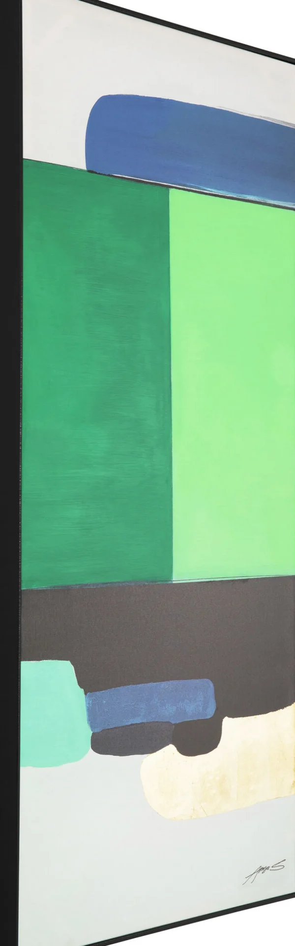 Quadro incorniciato Abstract Shapes verde 73x143cm - KARE