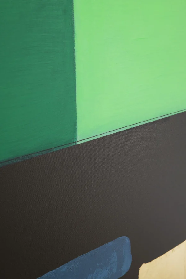 Quadro incorniciato Abstract Shapes verde 73x143cm - KARE