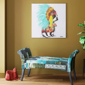 Quadro su tela Headdress Dog 80x80cm - KARE