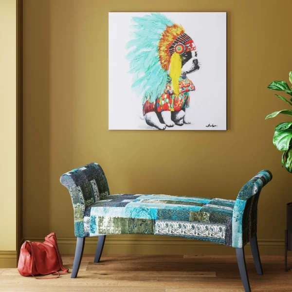 Quadro su tela Headdress Dog 80x80cm - KARE