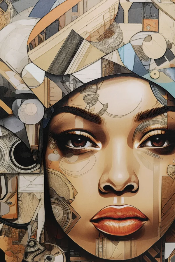 Quadro vetro 3D Art Geo Women 120x120cm - KARE