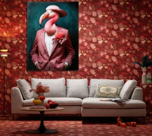 Quadro vetro Mister Flamingo 120x160cm - KARE