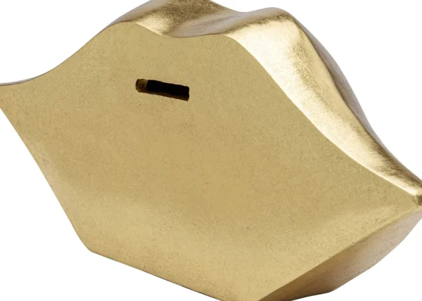 Salvadanaio Labbra Oro 13cm - KARE