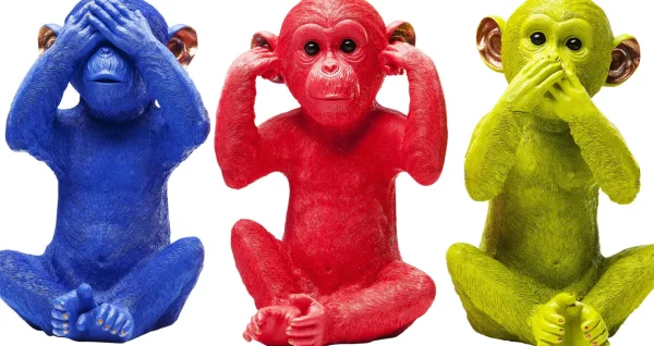 SALVADANAIO MONKEY MIZARU BLU - KARE