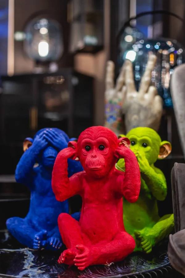 SALVADANAIO MONKEY MIZARU BLU - KARE