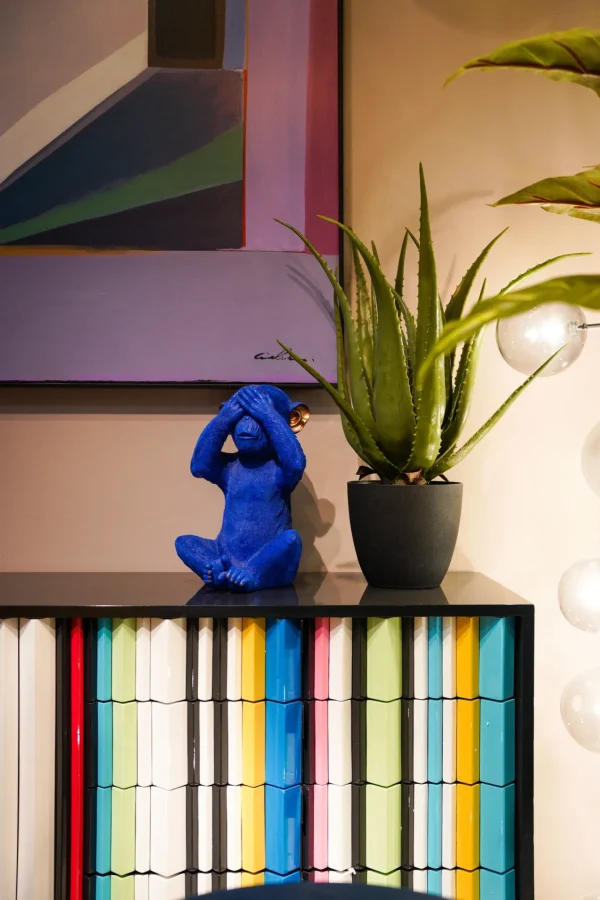 SALVADANAIO MONKEY MIZARU BLU - KARE