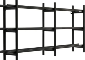 Scaffale portabottiglie Cape Town nero 80x34cm - KARE