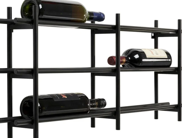 Scaffale portabottiglie Cape Town nero 80x34cm - KARE