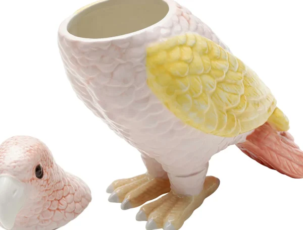 Scatola deco Exotic Bird giallo 23cm - KARE