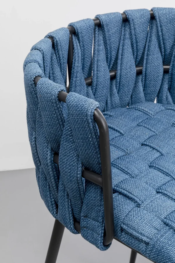 Sedia bar Saluti blu 77cm - KARE