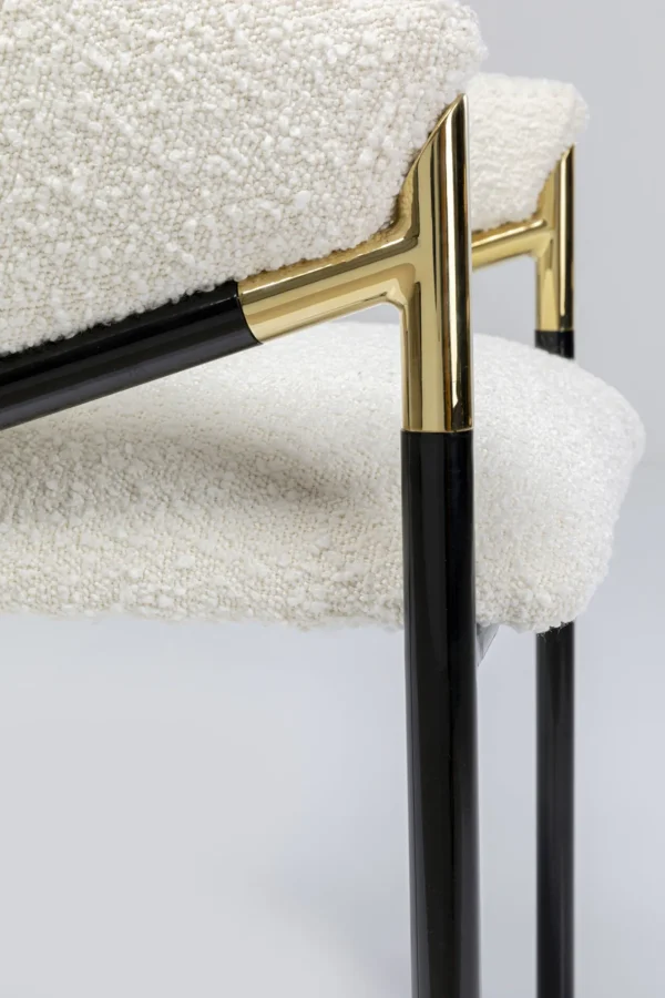 Sedia con braccioli Boulevard bianco - KARE