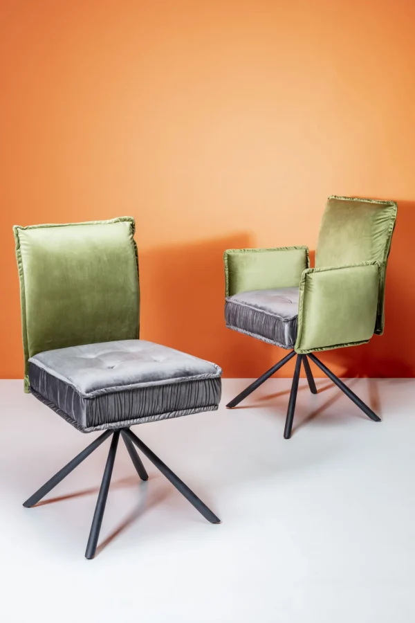 SEDIA CON BRACCIOLI CHELSEA VERDE - KARE