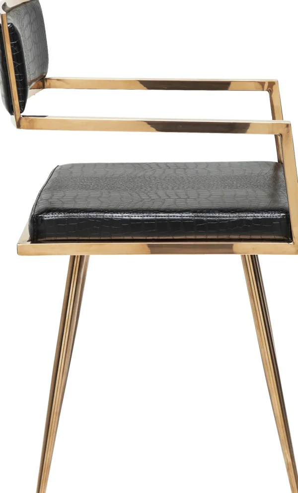 SEDIA CON BRACCIOLI JAZZ ORO ROSA - KARE