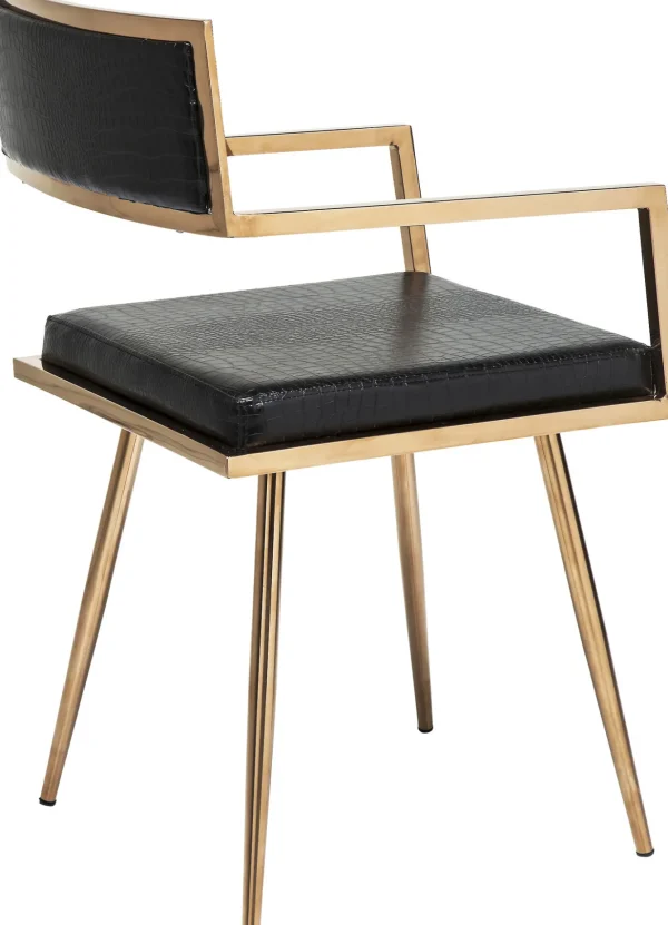SEDIA CON BRACCIOLI JAZZ ORO ROSA - KARE