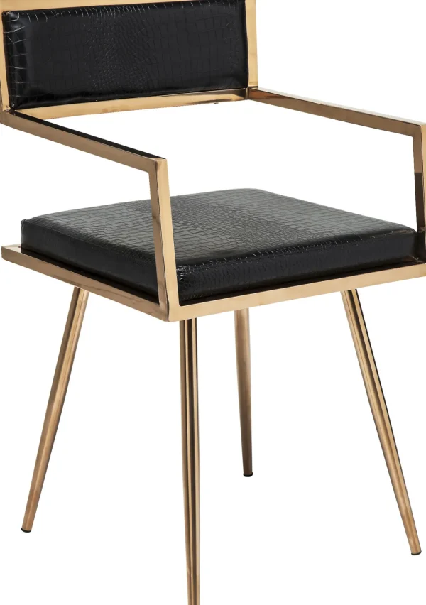 SEDIA CON BRACCIOLI JAZZ ORO ROSA - KARE