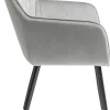 Sedia con braccioli Kayla grigio - KARE