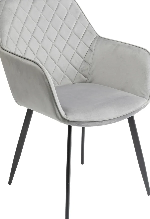 Sedia con braccioli Kayla grigio - KARE
