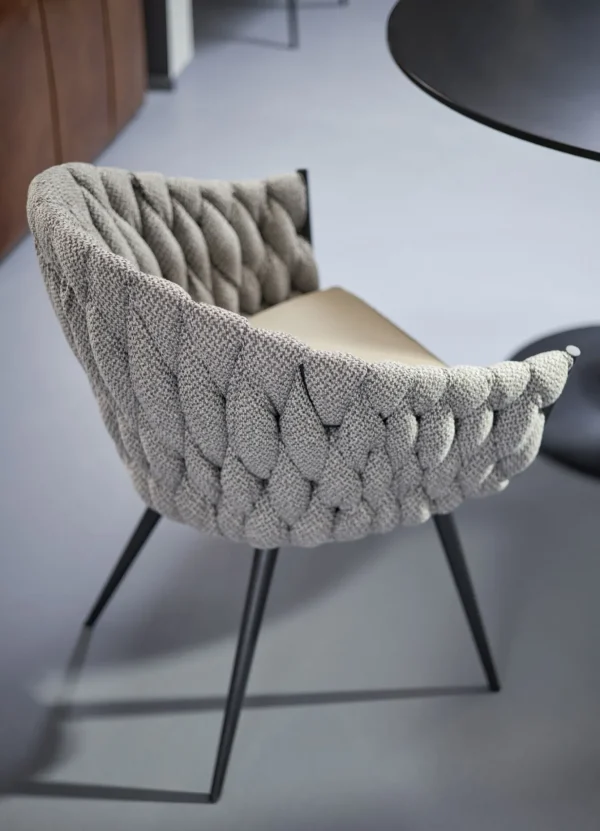 SEDIA CON BRACCIOLI KNOT TWEED - KARE
