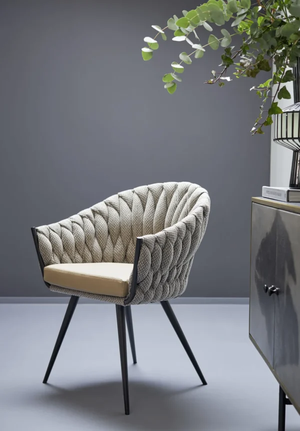 SEDIA CON BRACCIOLI KNOT TWEED - KARE