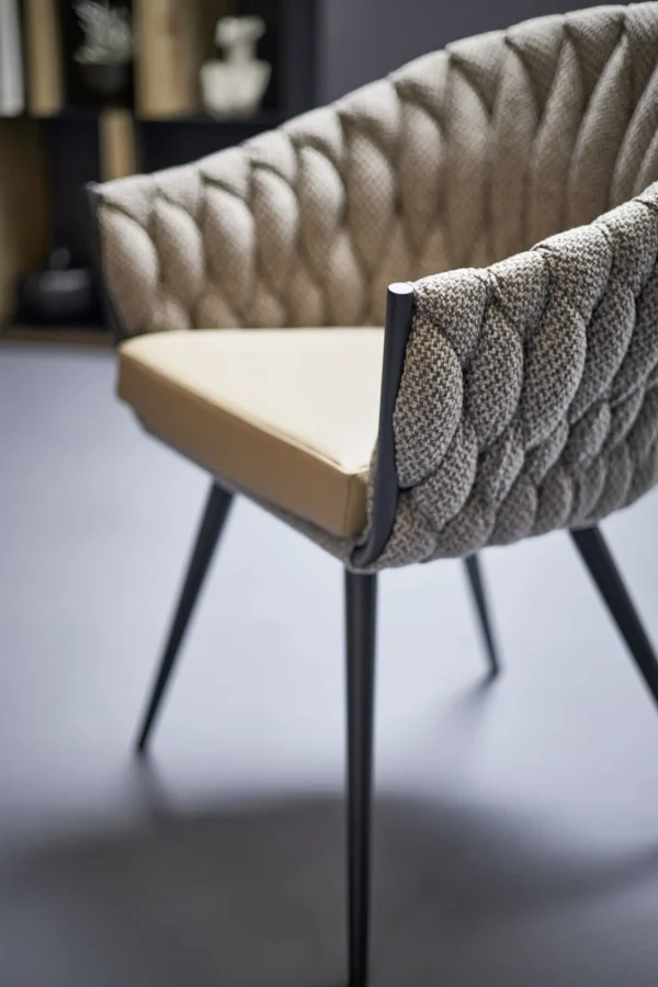SEDIA CON BRACCIOLI KNOT TWEED - KARE